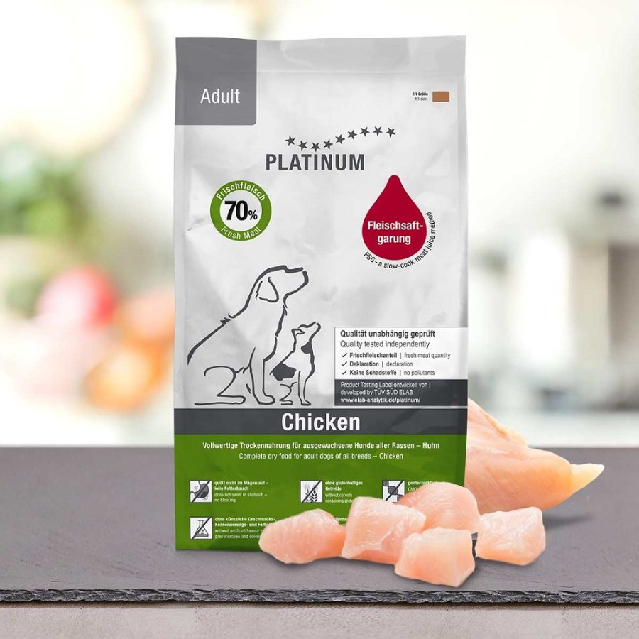 PLATINUM ADULT CHICKEN ΜΑΓΕΙΡΕΥΤΗ ΞΗΡΑ ΤΡΟΦΗ ΣΚΥΛΟΥ ΜΕ ΦΡΕΣΚΟ ΚΡΕΑΣ ΚΟΤΟΠΟΥΛΟΥ 5KG